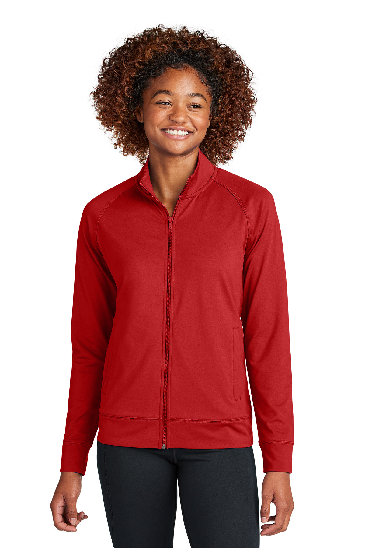 Sport-Tek Women's Sport-Wick® Stretch Full-Zip Cadet Jacket Product Image