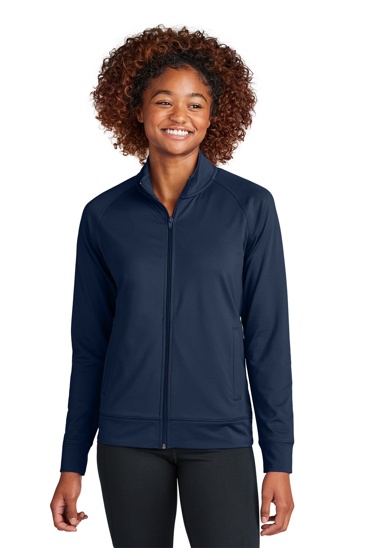Sport-Tek Women's Sport-Wick® Stretch Full-Zip Cadet Jacket Product Image