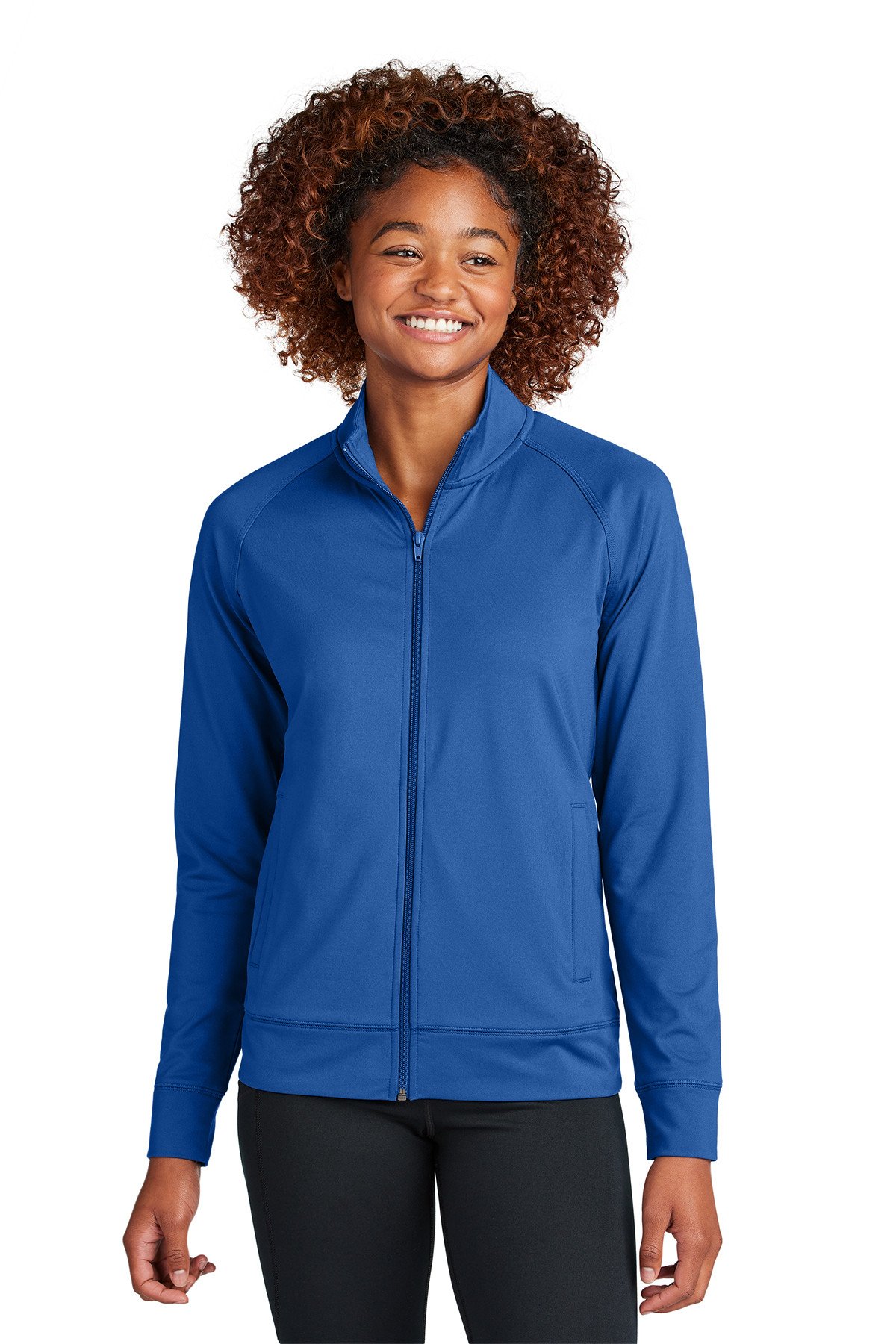 Sport-Tek Women's Sport-Wick® Stretch Full-Zip Cadet Jacket Product Image