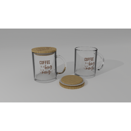 Cozy Glass Mug w/ Bamboo Lid - 11 oz. Product Image