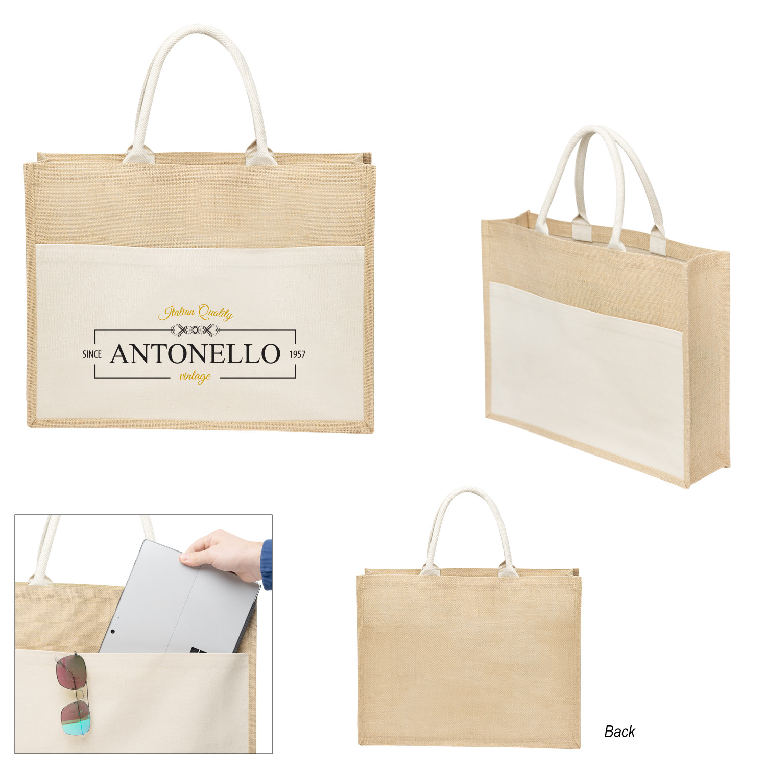 Julia Jute Tote Bag Product Image