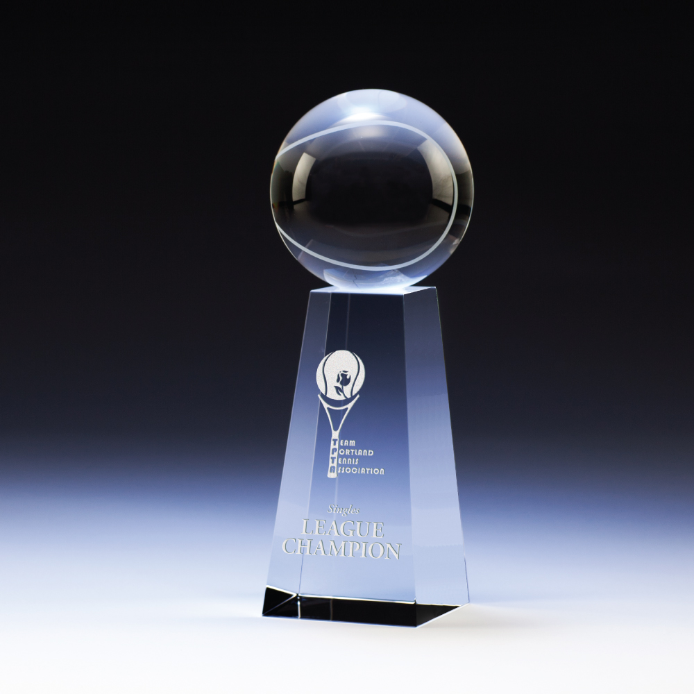 Optic Glass Tennis Ball on Column Product Image