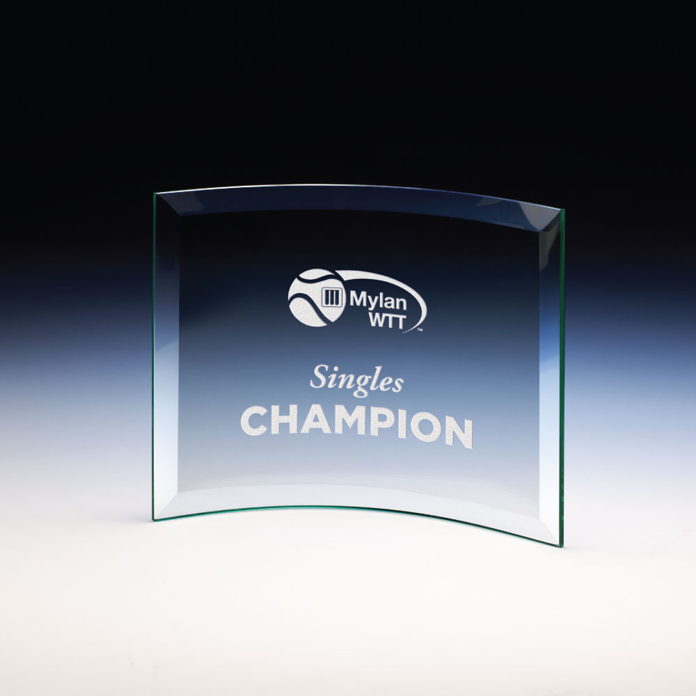 5" x 7" Jade Curved Glass Award Product Image