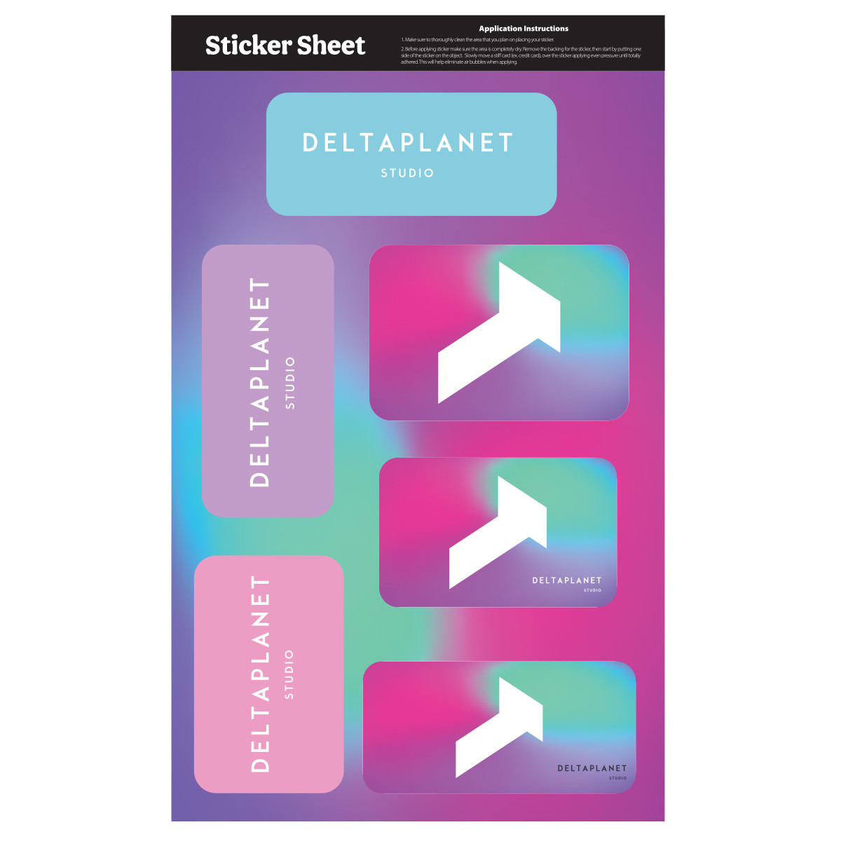 11.5" x 7" Stock Shapes Ultra Removable Sticker Sheet Product Image