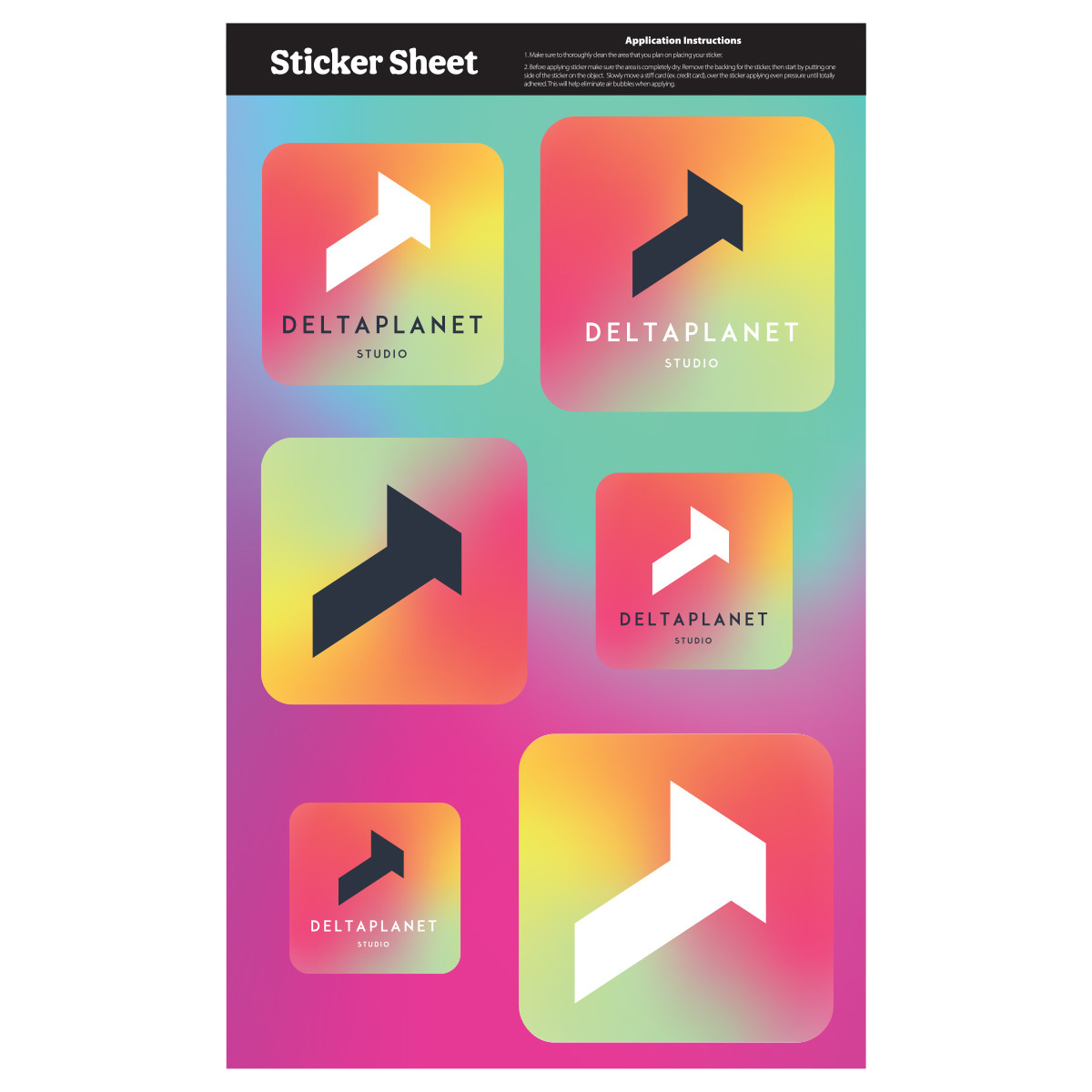 11.5" x 7" Stock Shapes Ultra Removable Sticker Sheet Product Image
