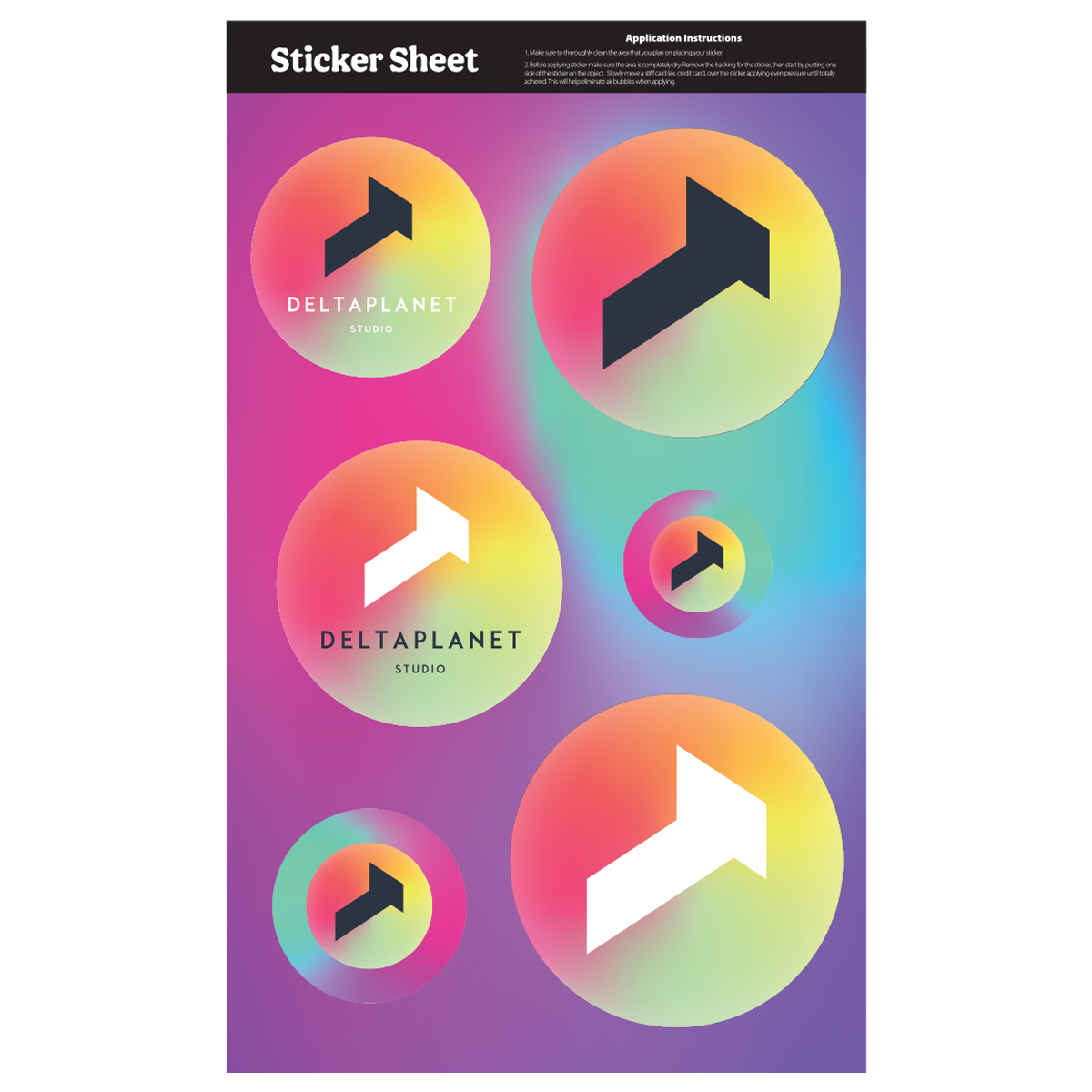 11.5" x 7" Stock Shapes Sticker Sheet Product Image
