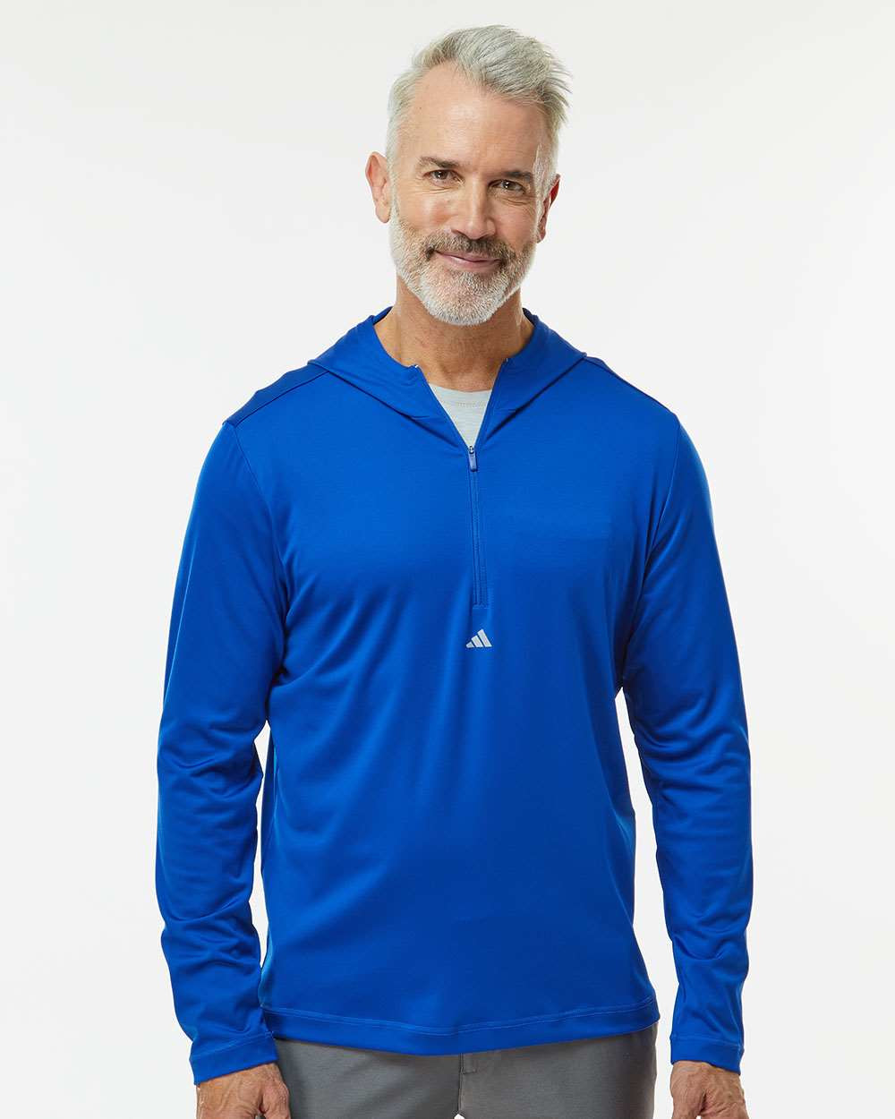 adidas Lightweight Performance Quarter-Zip Hooded Pullover Product Image