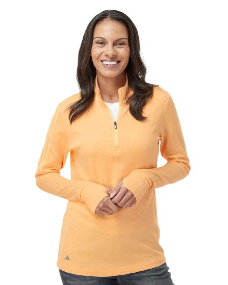 adidas Women's 3-Stripes Quarter-Zip Sweater Product Image