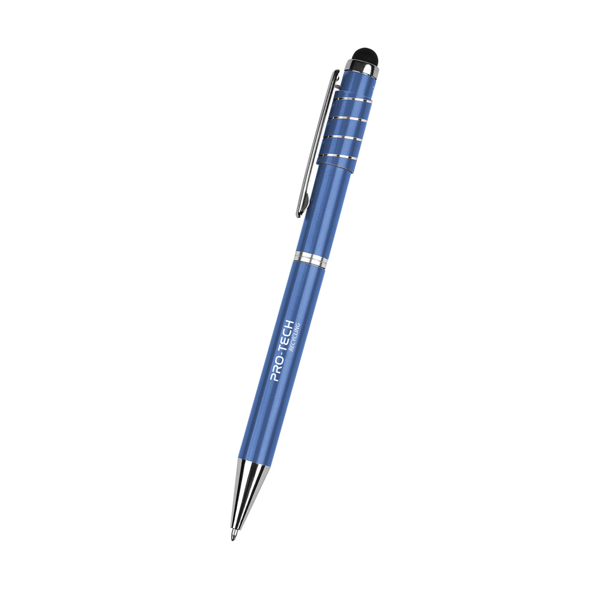 Recycled Aluminum Spinner Pen with Stylus Product Image