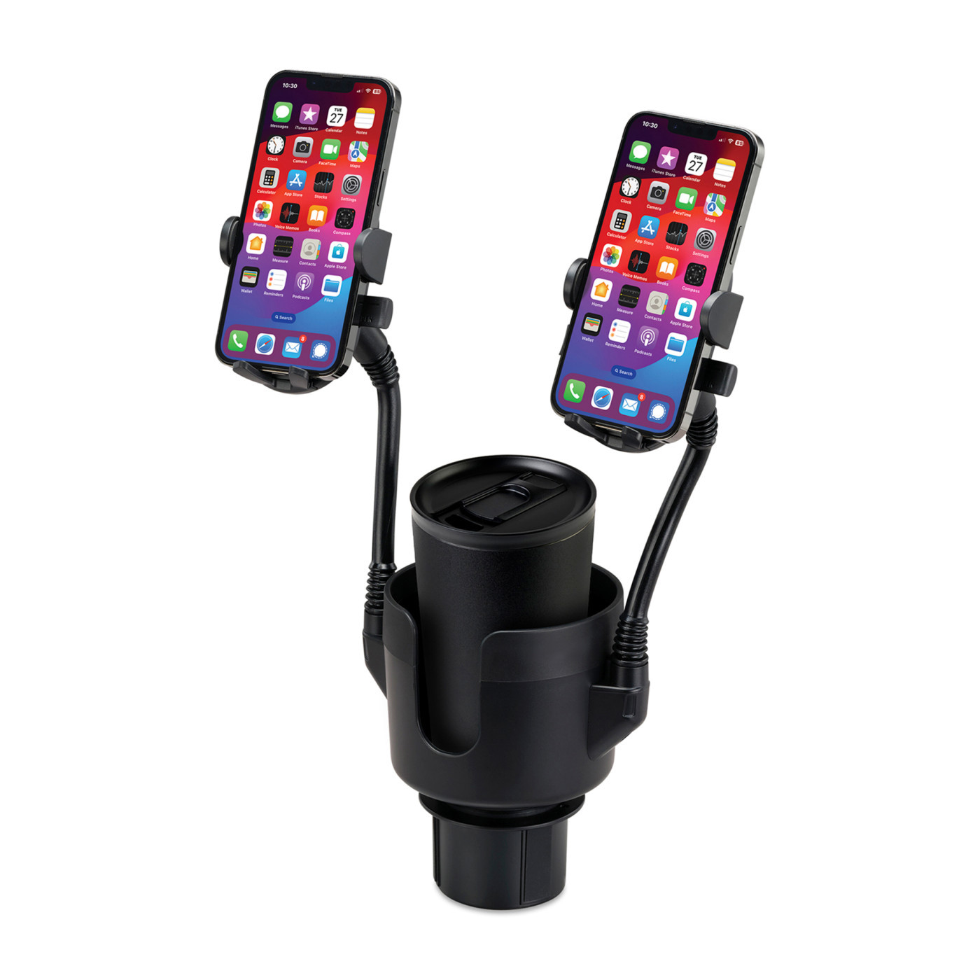 iLive™ Cup Holder with Dual Mobile Phone Mount Product Image