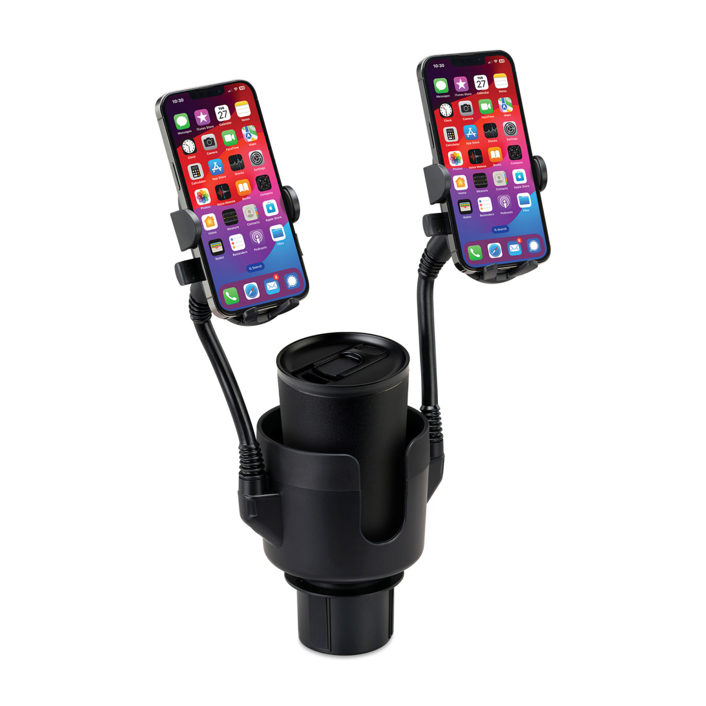iLive™ Cup Holder with Dual Mobile Phone Mount Product Image