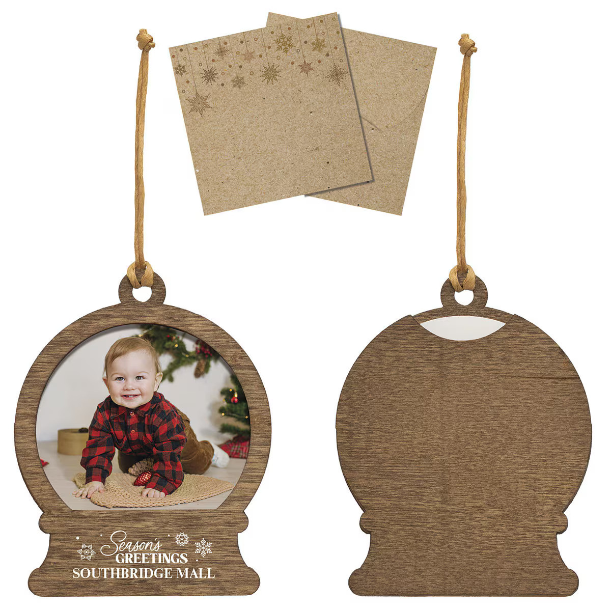 Photo Snowglobe Wood Ornament Product Image