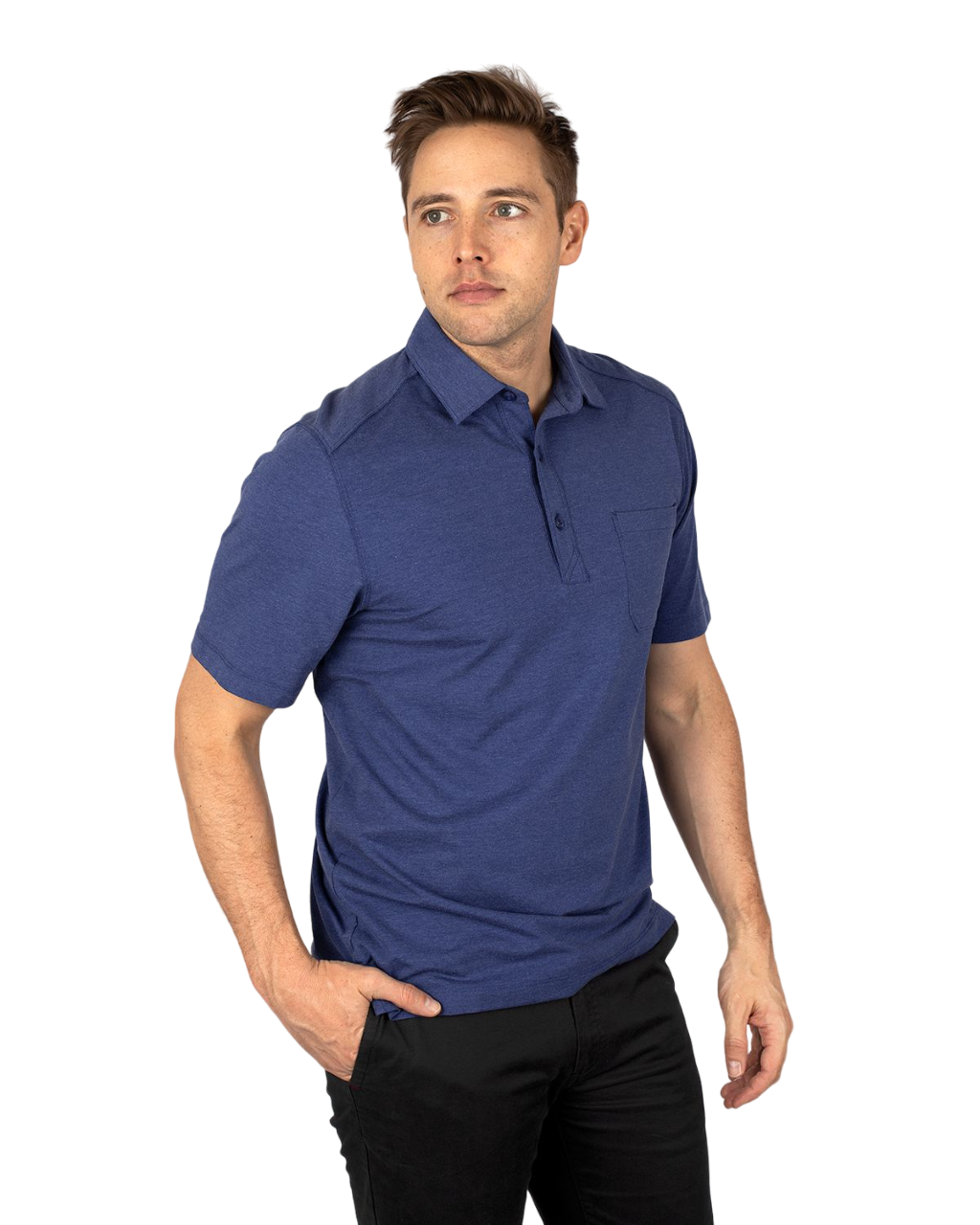 Cutter & Buck® Men's Advantage Tri-Blend Jersey Pocket Polo Product Image