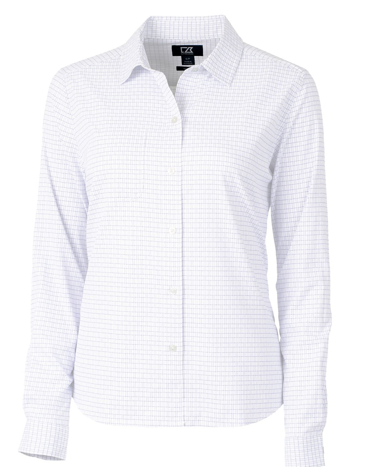 Cutter & Buck® Women's Versatech Tattersall Stretch Long Sleeve Dress Shirt Product Image
