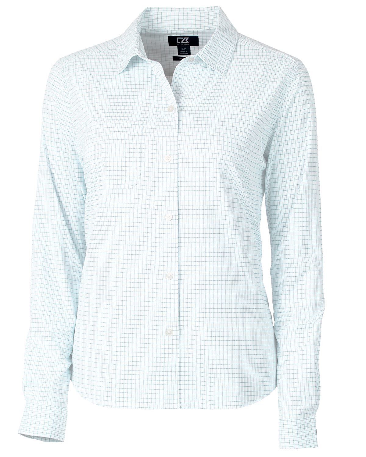 Cutter & Buck® Women's Versatech Tattersall Stretch Long Sleeve Dress Shirt Product Image