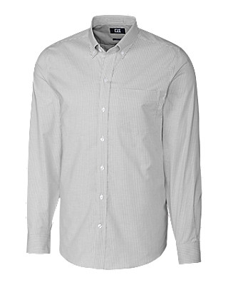 Cutter & Buck® Men's Long Sleeve Tailored Fit Stretch Oxford Stripe Shirt Product Image
