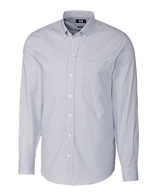 Cutter & Buck® Men's Long Sleeve Tailored Fit Stretch Oxford Stripe Shirt Product Image