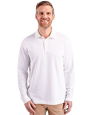 Cutter & Buck® Men's Advantage Eco Tri-Blend Pique Long Sleeve Polo Product Image