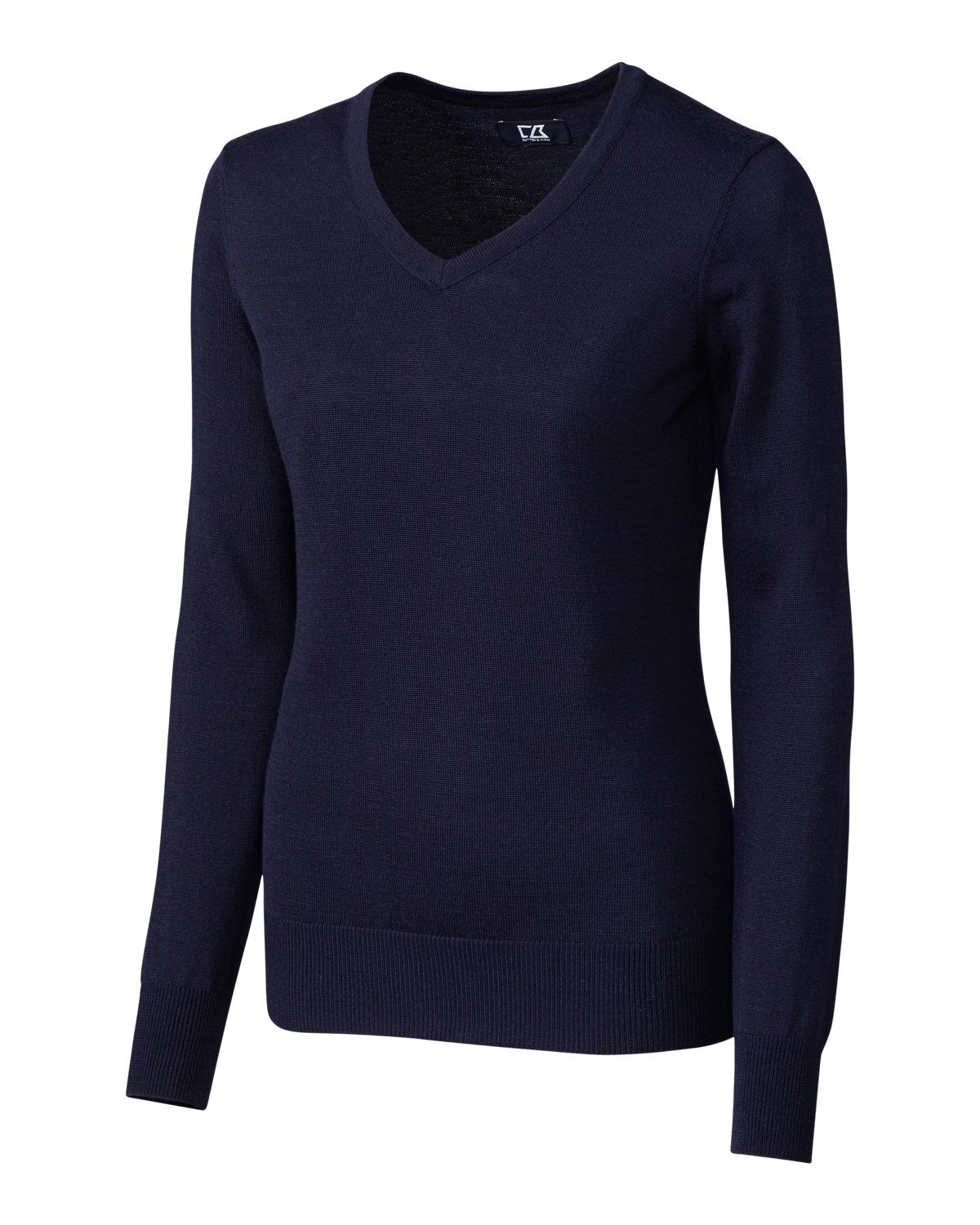 Cutter & Buck® Women's Long Sleeve Douglas V-Neck Shirt Product Image