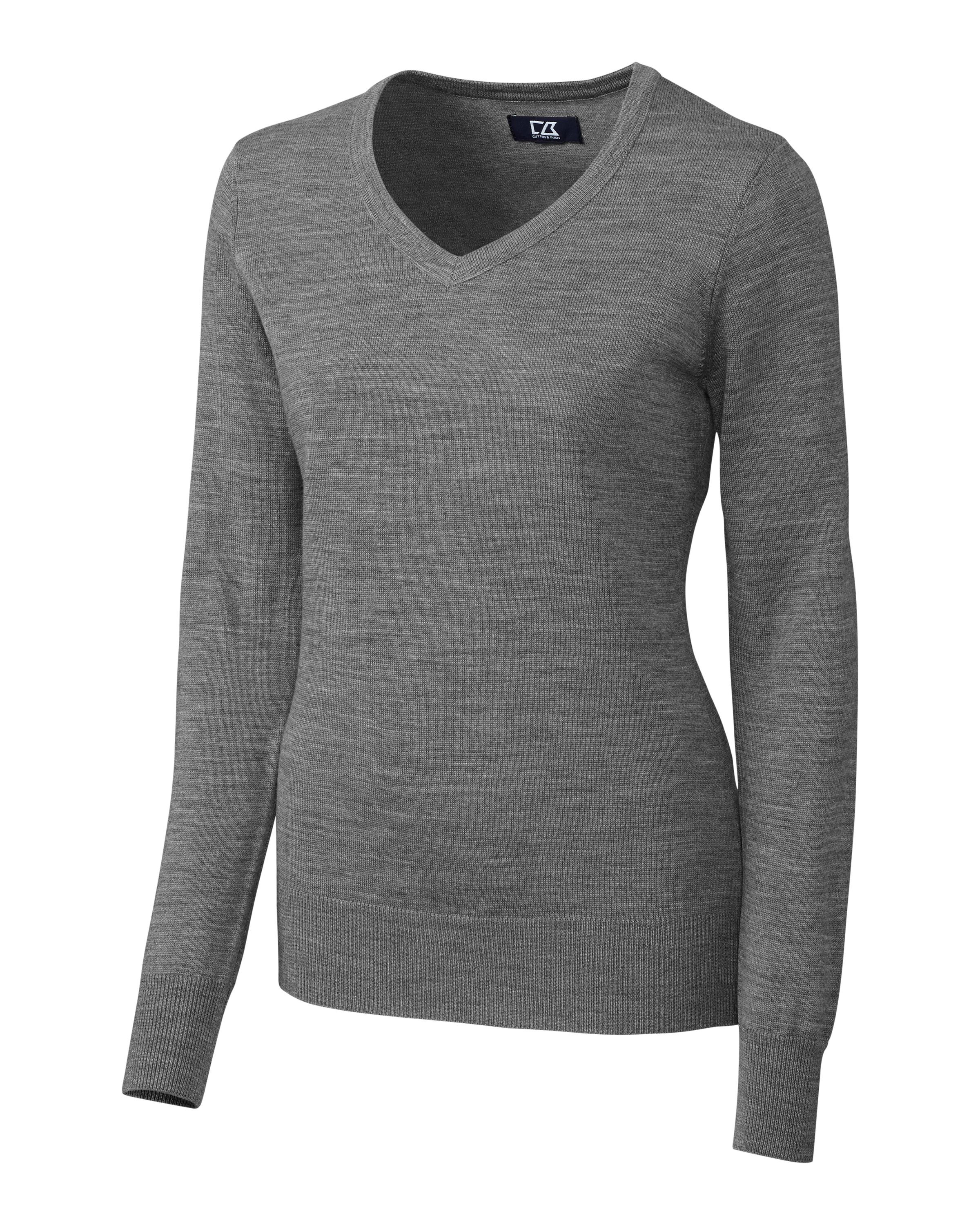 Cutter & Buck® Women's Long Sleeve Douglas V-Neck Shirt Product Image