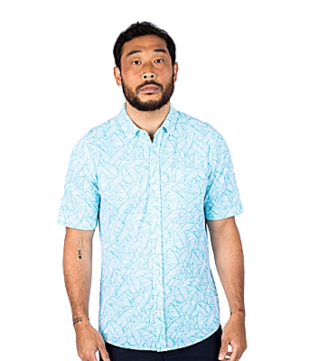 Cutter & Buck® Men's Advantage Oxford Print Button Front Short-Sleeve Shirt Product Image