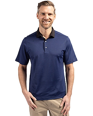 Cutter & Buck® Men's Virtue Eco Pique Micro Stripe Recycled Polo Product Image