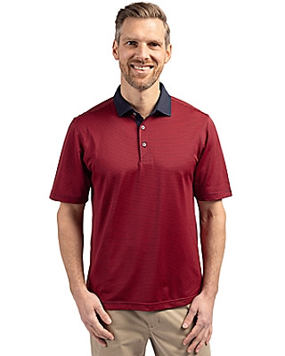 Cutter & Buck® Men's Virtue Eco Pique Micro Stripe Recycled Polo Product Image