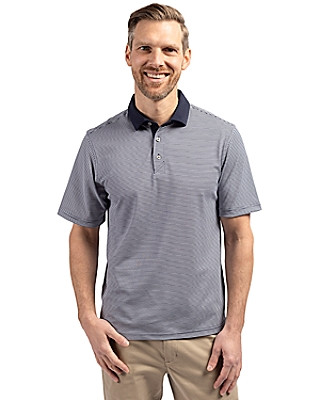 Cutter & Buck® Men's Virtue Eco Pique Micro Stripe Recycled Polo Product Image