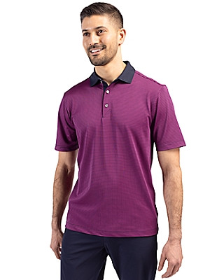 Cutter & Buck® Men's Virtue Eco Pique Micro Stripe Recycled Polo Product Image