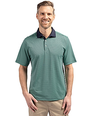 Cutter & Buck® Men's Virtue Eco Pique Micro Stripe Recycled Polo Product Image