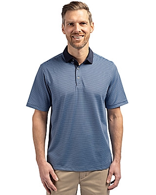 Cutter & Buck® Men's Virtue Eco Pique Micro Stripe Recycled Polo Product Image