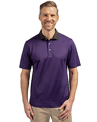 Cutter & Buck® Men's Virtue Eco Pique Micro Stripe Recycled Polo Product Image
