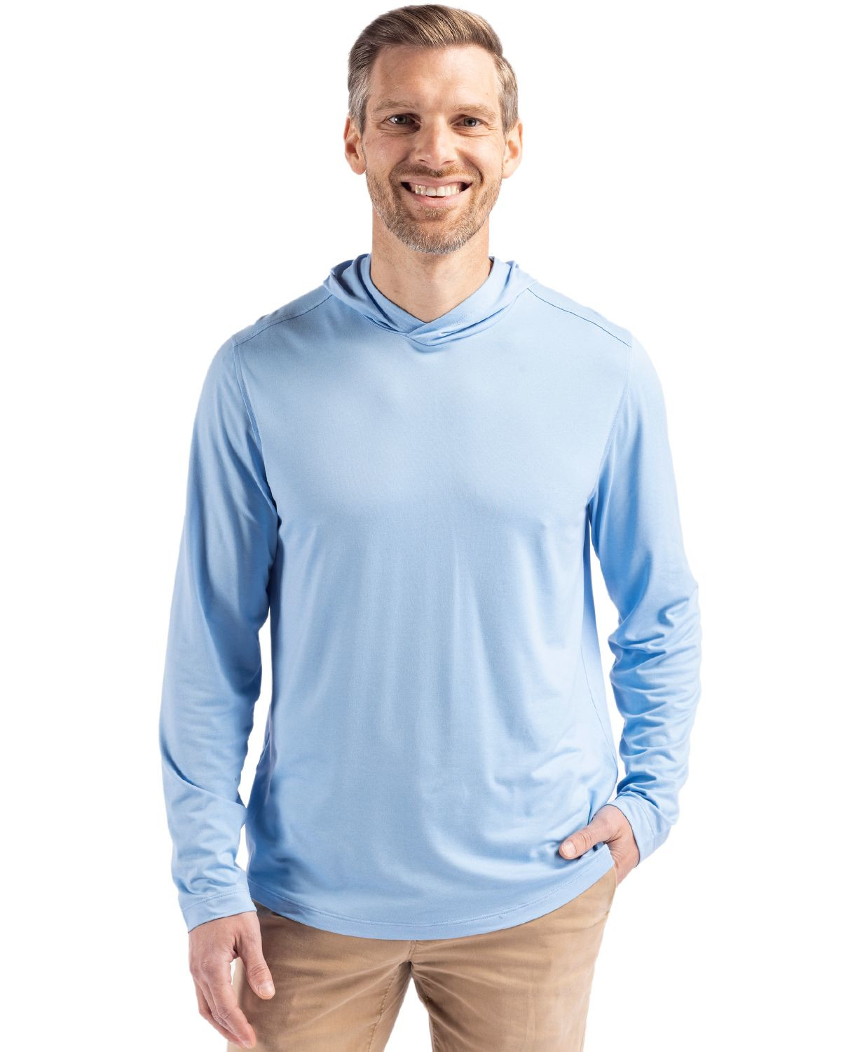 Cutter & Buck® Men's Coastline Epic Comfort Eco Recycled Hooded Shirt Product Image