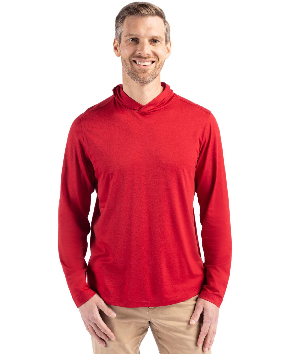 Cutter & Buck® Men's Coastline Epic Comfort Eco Recycled Hooded Shirt Product Image