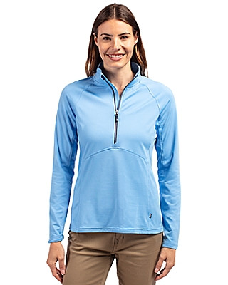 Cutter & Buck® Women's Adapt Eco Knit Stretch Recycled Half Zip Pullover Product Image
