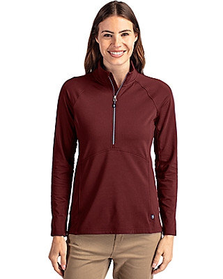 Cutter & Buck® Women's Adapt Eco Knit Stretch Recycled Half Zip Pullover Product Image