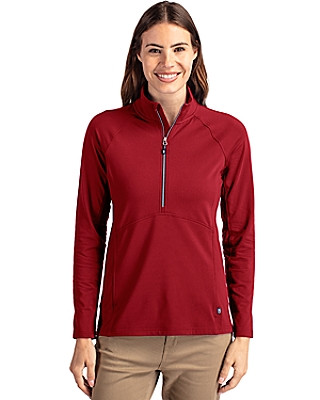 Cutter & Buck® Women's Adapt Eco Knit Stretch Recycled Half Zip Pullover Product Image
