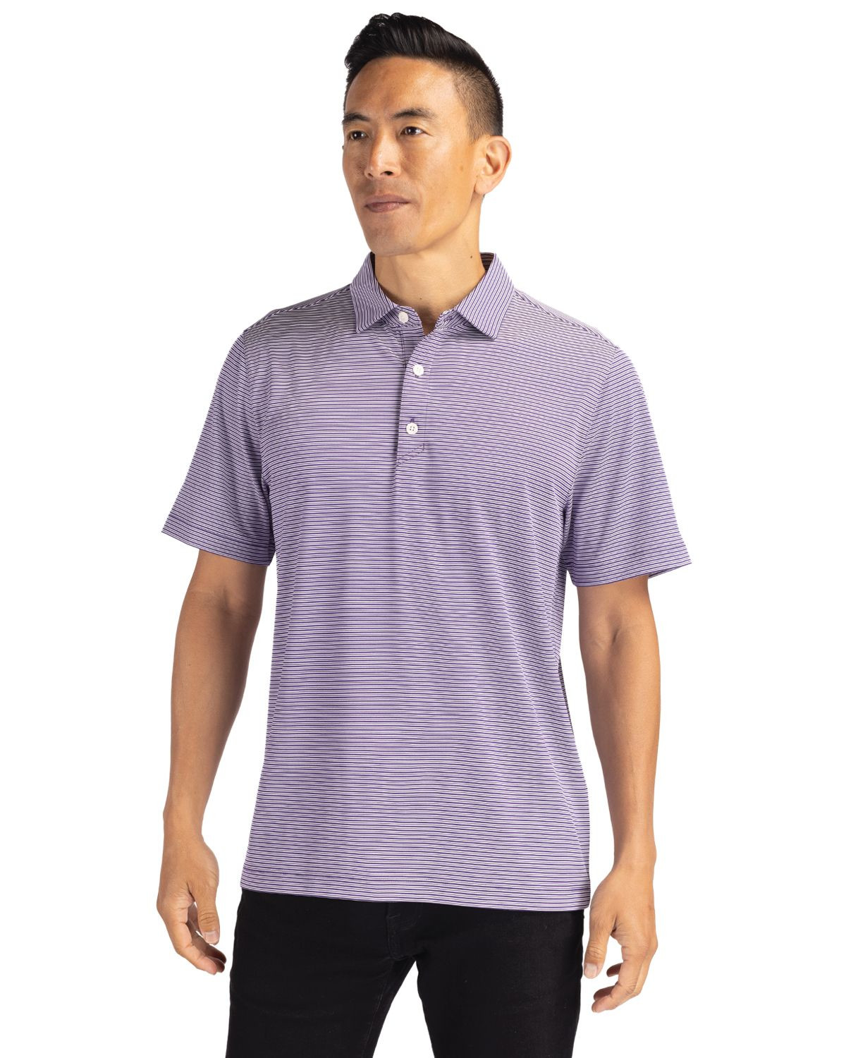 Cutter & Buck® Men's Forge Eco Double Stripe Stretch Recycled Polo Product Image