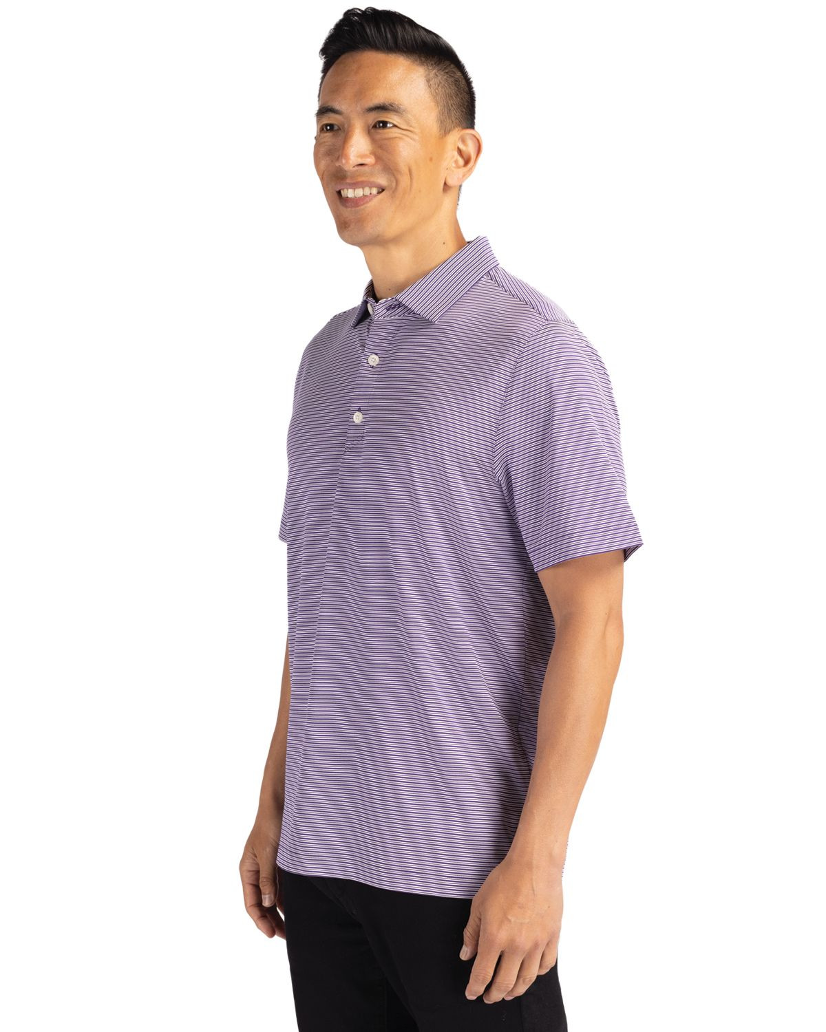 Cutter & Buck® Men's Forge Eco Double Stripe Stretch Recycled Polo Product Image