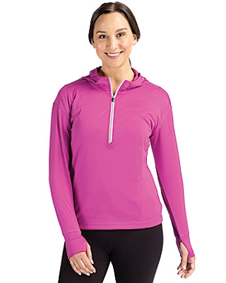 Cutter & Buck® Women's Daybreak Eco Recycled Half Zip Hoodie Product Image
