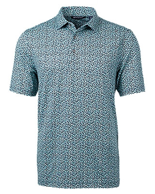 Cutter & Buck® Men's Pike Magnolia Print Stretch Polo Product Image