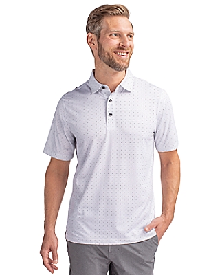 Cutter & Buck® Men's Pike Double Dot Print Stretch Polo Product Image