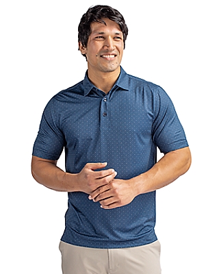 Cutter & Buck® Men's Pike Double Dot Print Stretch Polo Product Image