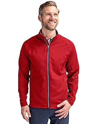 Cutter & Buck® Men's Adapt Eco Knit Hybrid Recycled Full Zip Jacket Product Image