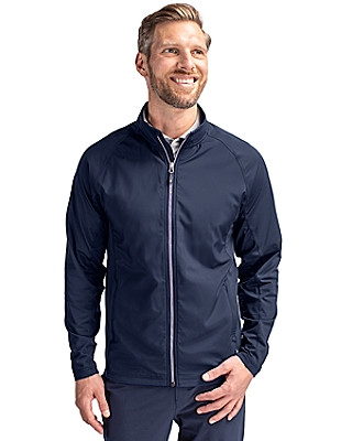 Cutter & Buck® Men's Adapt Eco Knit Hybrid Recycled Full Zip Jacket Product Image