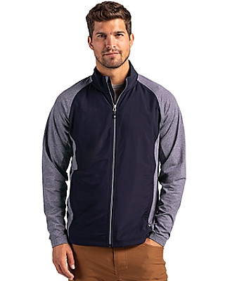 Cutter & Buck® Men's Adapt Eco Knit Hybrid Recycled Full Zip Jacket Product Image