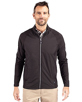 Cutter & Buck® Men's Adapt Eco Knit Hybrid Recycled Full Zip Jacket Product Image
