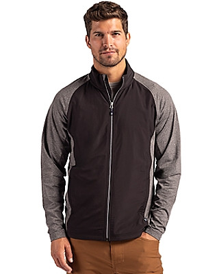 Cutter & Buck® Men's Adapt Eco Knit Hybrid Recycled Full Zip Jacket Product Image