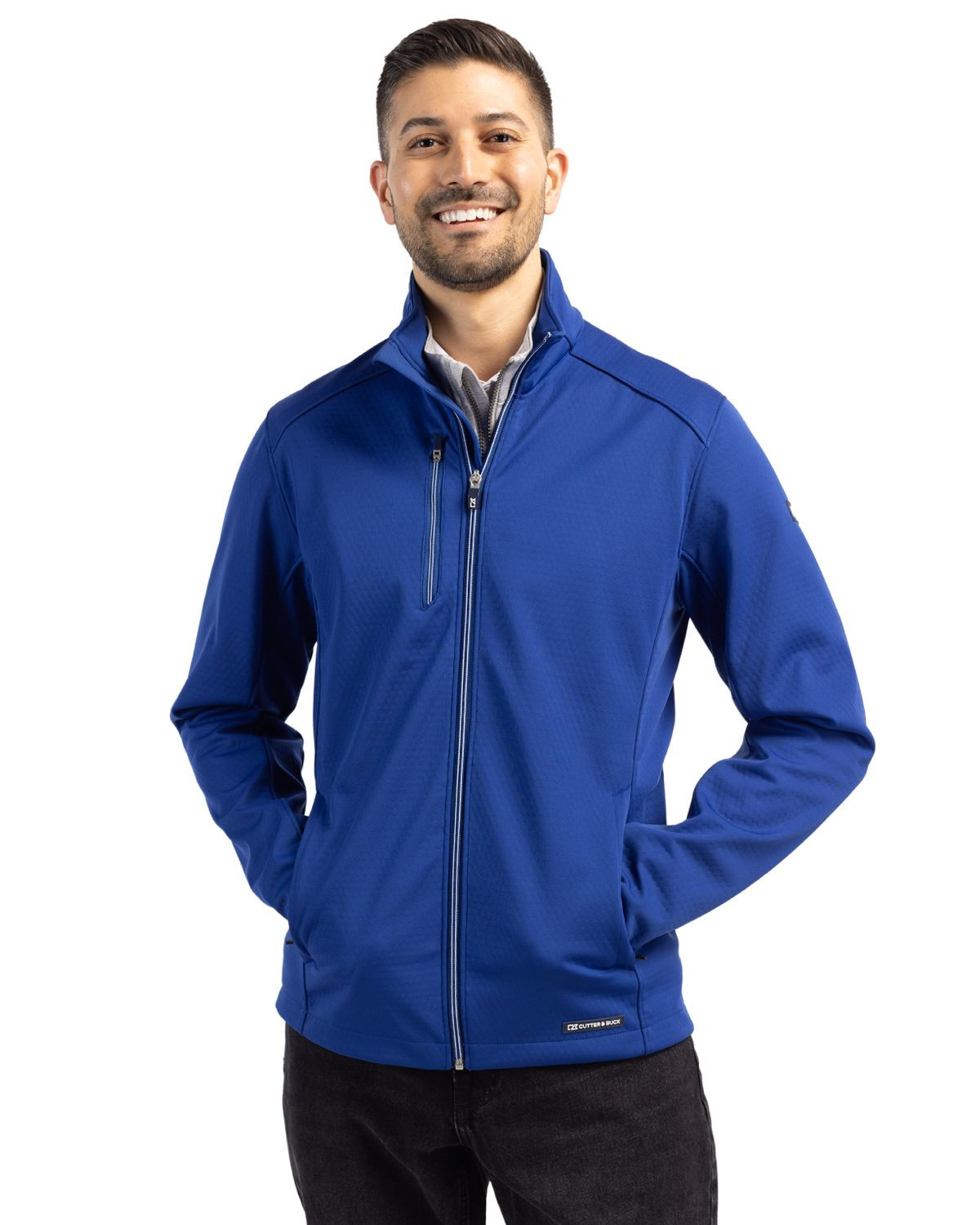 Cutter & Buck® Men's Evoke Eco Softshell Recycled Full Zip Jacket Product Image