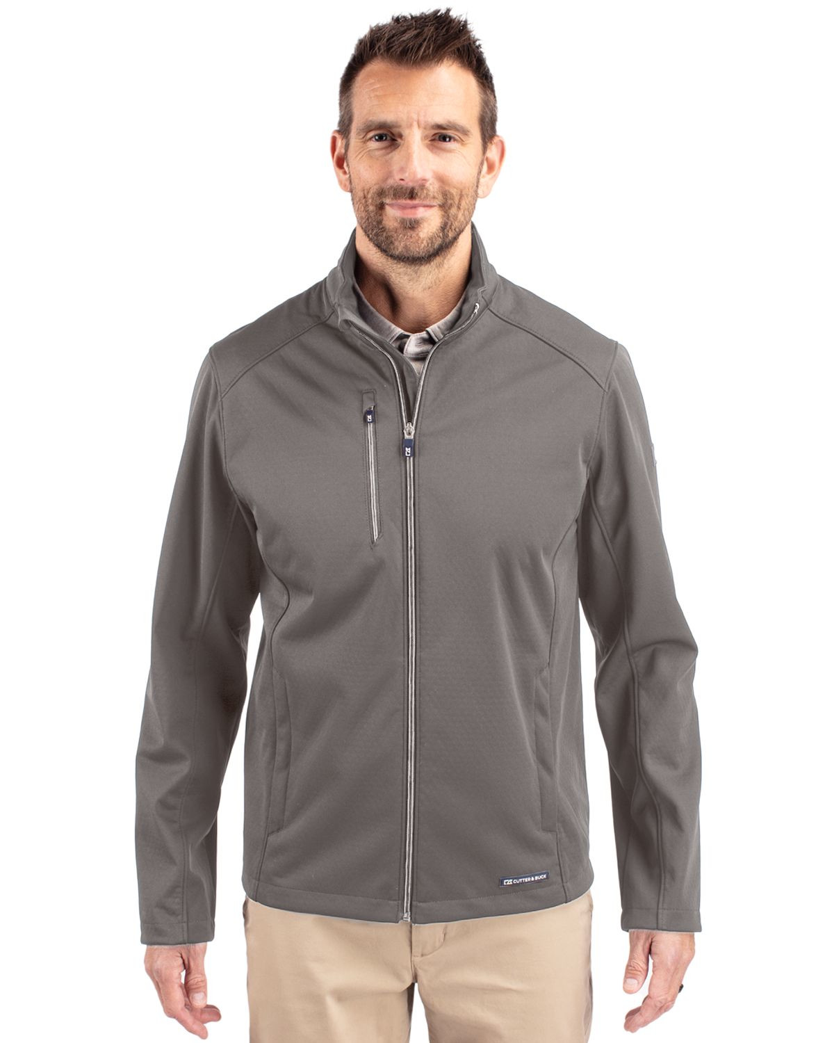 Cutter & Buck® Men's Evoke Eco Softshell Recycled Full Zip Jacket Product Image